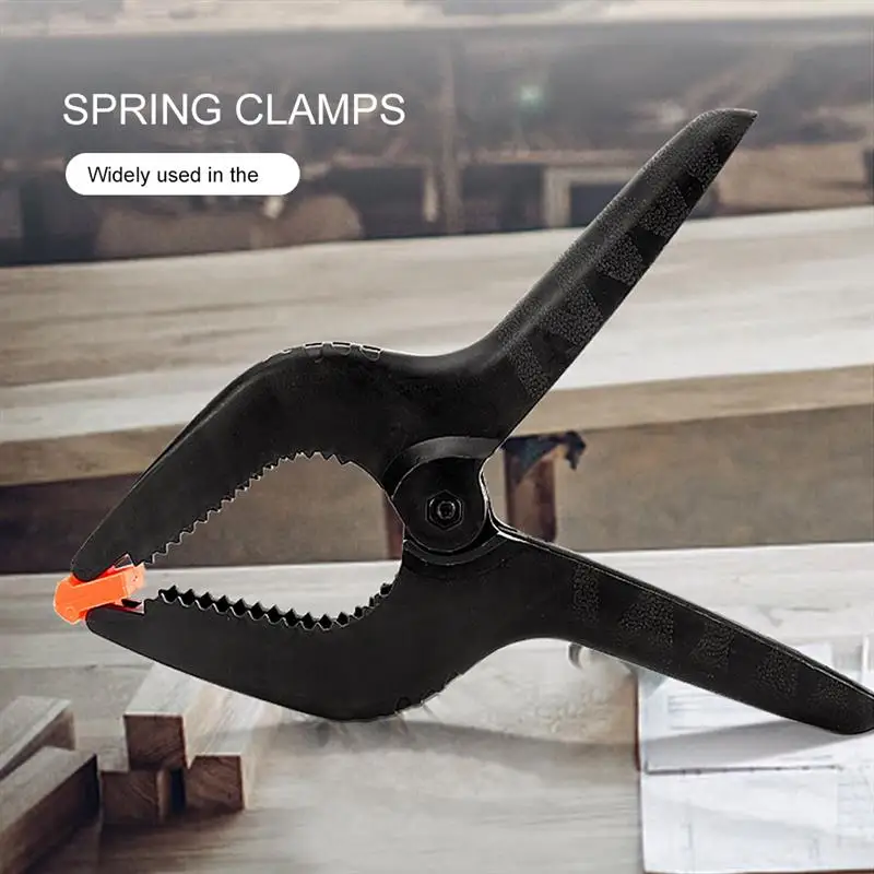 

Регулируемые Пластиковые пружинные зажимы 2/3/4/6/9 дюйма для деревообрабатывающих инструментов, быстросъемные сверхпрочные зажимы для фона, ...