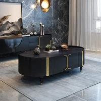 italian style light luxury coffee table tv cabinet combination villa high end furniture living room designer rock board table