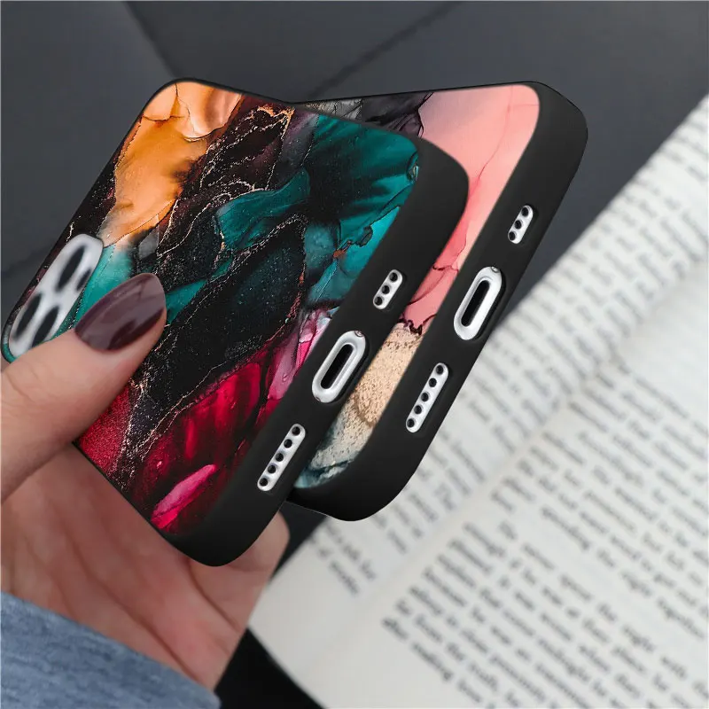 Чехол для Xiaomi Redmi Note 9 8 Pro 8T s 7 6 5 9C Mi 10T A1 A2 A3 9T SE Poco X3 NFC 10 Lite ТПУ акварельный мраморный
