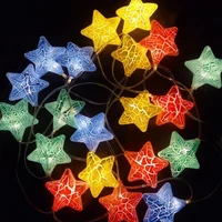 hot sales fairy light five pointed star shape christmas decoration 10 led fairy lighting string xmas gift for home