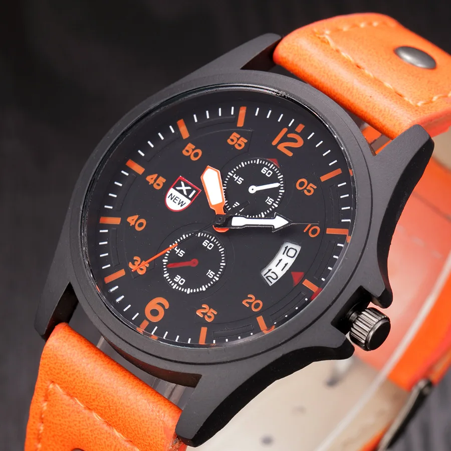 Classic Men Watch Men's Waterproof Date Leather Strap Sport Quartz Army Male Wrist Party Decoration Fashion | Наручные часы