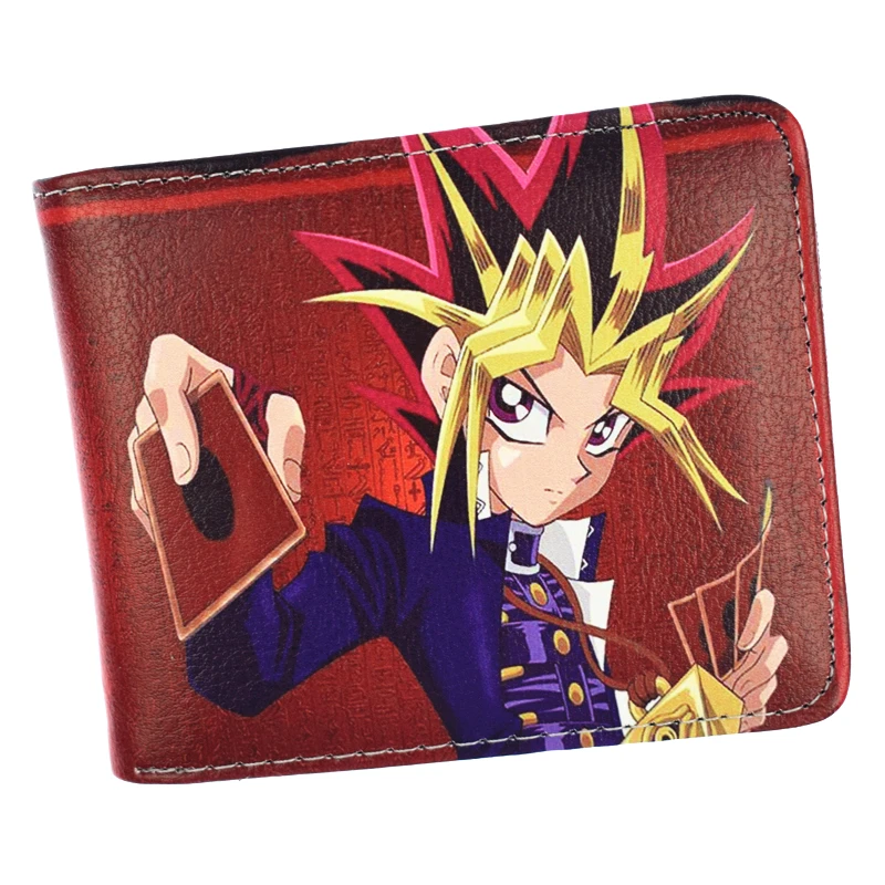 Мультфильм Yu Gi Oh короткий кошелек Высокое качество PU мужской кошелек мальчик кошельки для монет