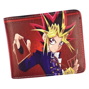 Короткий кошелек Yu Gi Oh из мультфильма, высококачественный мужской кошелек из искусственной кожи, кошельки для монет для мальчиков