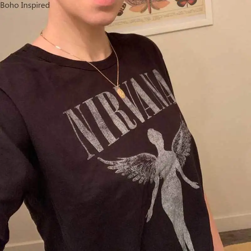 Женские футболки с принтом в стиле бохо весенне летняя модная футболка ангела