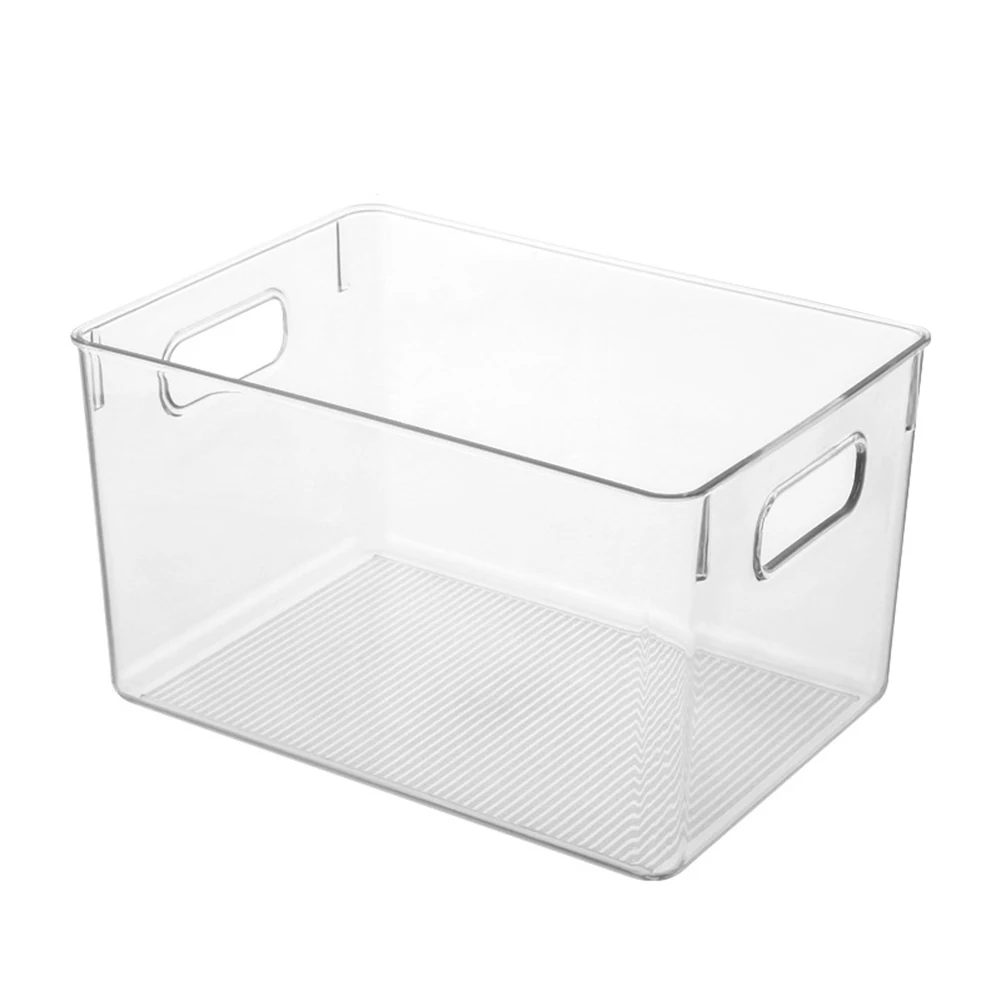 

Refrigerator Organizer Storage box Bins Stackable Fridge Organizers Storage Box with Cutout Handles for Freezer Cabinets