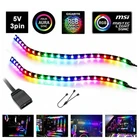 Светодиодная лента Rainbow ARGB WS2812B, адресная цифровая лампа, 3 контакта, 5 В, для ПК MSI, ASUS, Aura SYNC, AORUS, RGB, с добавлением заголовка, материнская плата