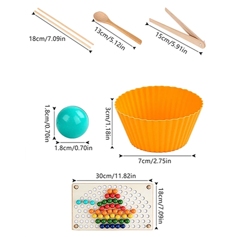 

Rainbow Wooden Clip Go Game Set Dot Bead Board Game Toy Rainbow Clip Bead Montessori Educational Toys