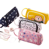 cute cartoon animals shape pencil case storage pouch waterproof stationery organizer bag for boys girls school supplies 2022