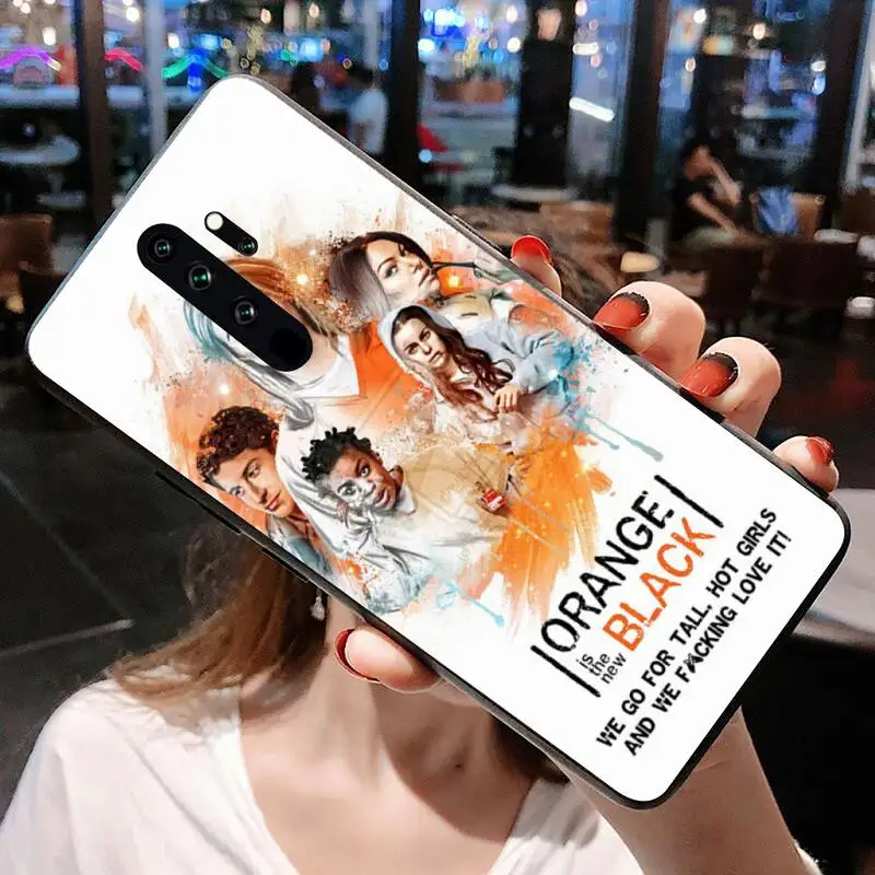 Оранжевый Новый черный силиконовый чехол для телефона Redmi Note 9 8T 8A 7 6 6A Go Pro Max K20