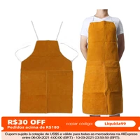 cowhide leather welder apron work safety workwear glaziers blacksmith apron electric welding safety clothing