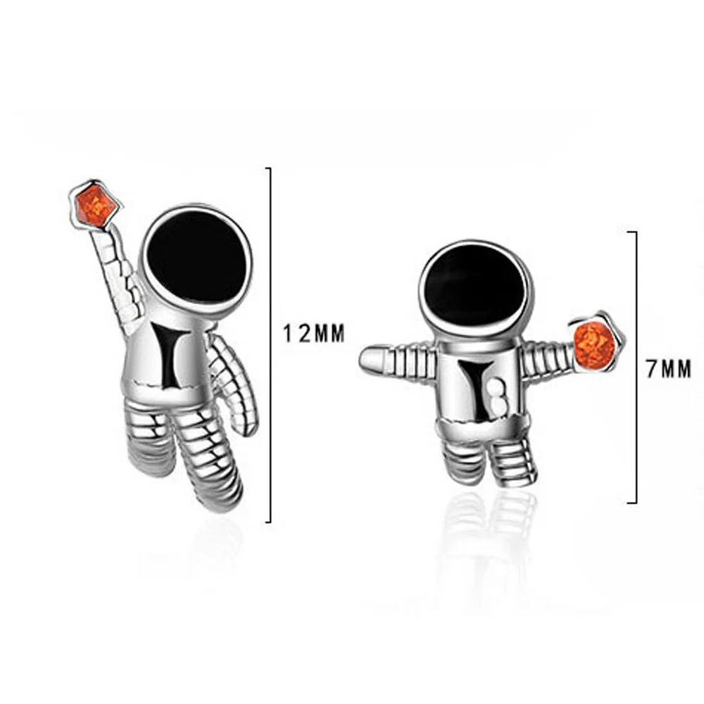 1 пара простые креативные серьги гвоздики космическая планета астронавт