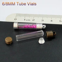 10pcs 68mm name on rice tubes pendants with metal cap diy vials mini vials pendants wishing glass bottle locket jewelry making