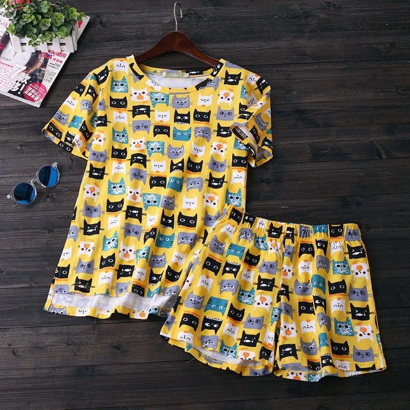 Пижама женская летняя из 100% хлопка|pyjamas women|womens pajamas setpajama sets |