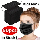 Маски одноразовые 4-слойные, 50 шт., маски для лица против пыли с эластичной заушной петлей
