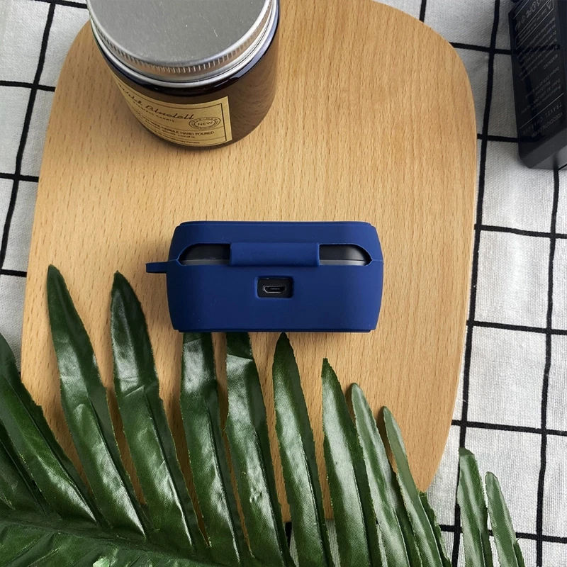 

Soft Silicone Cover Compatible with -Skull candy Jib True Wireless Earbud Charging Case Protective Dust-resistant Case T21B