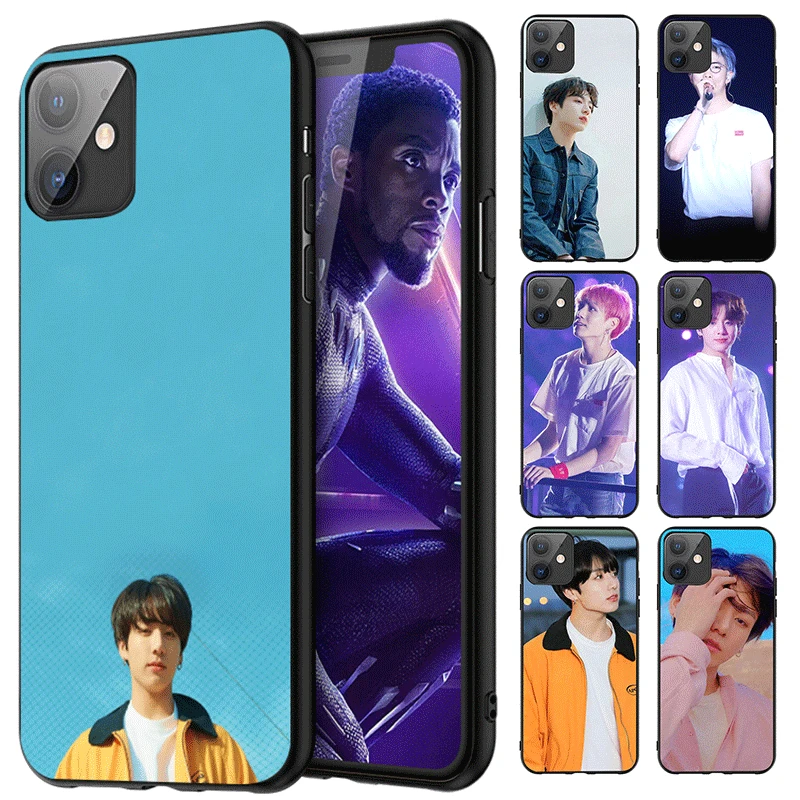 Мягкий черный чехол для iPhone 5 5s SE 6 6s 7 8 Plus 11 Pro X XR XS Max Euphoria Jungkook | Мобильные телефоны