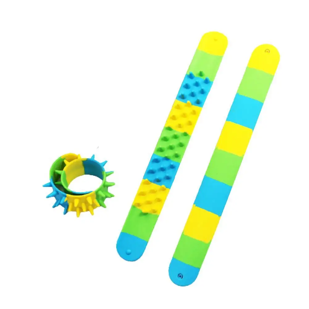 Spiky Slap Bracelet Classic Toy Antistress For Children Autism Silicone Spike Fidget Bracelets Office School Classroom Sensory | Игрушки и