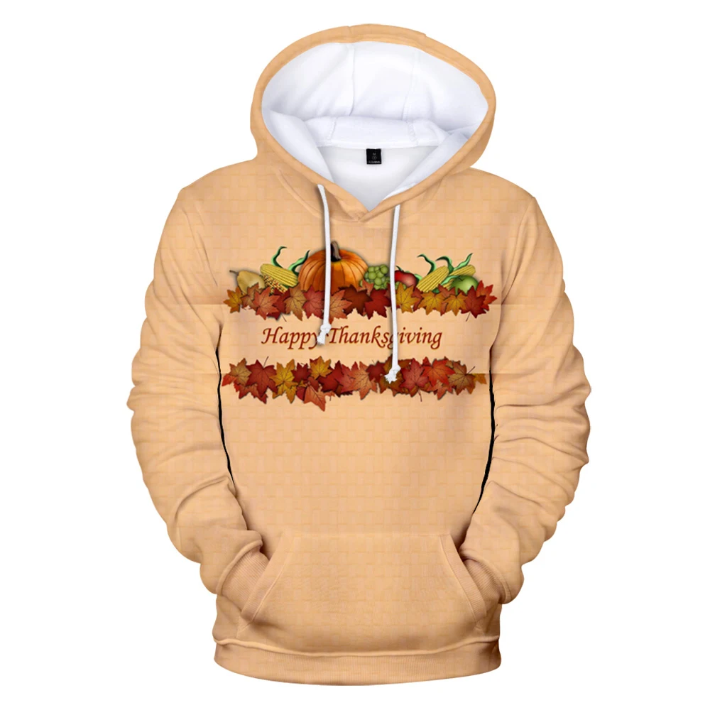 

Толстовка с капюшоном для мужчин и женщин, свитшот, милый пуловер, худи с 3D-принтом, День благодарения, день рождения