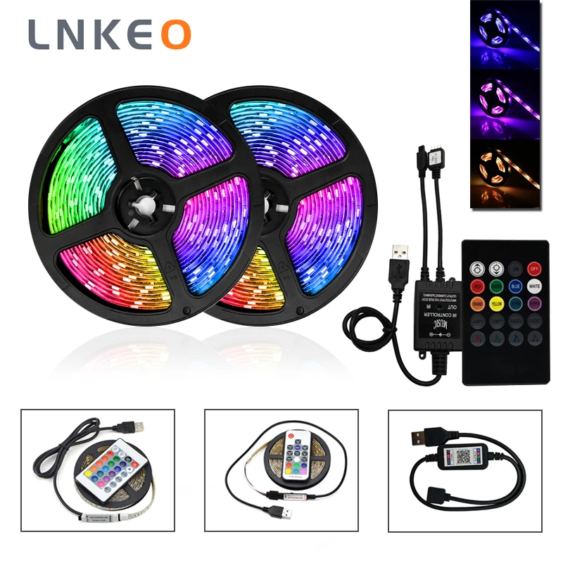 Лента светодиодная LNKEO с USB 5 в пост. Тока 1/2/3/4/5 м|Светодиодные ленты| |