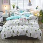 Комплект постельного белья с изображением кактуса, постельное белье для дома, односпальное, двуспальная кровать, пододеяльник