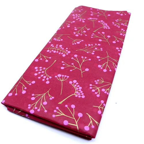 red flower 1 комплект 50*66 см мягкая бумага с рисунком Рождественская упаковочная бумага подарочная упаковка Свадебная вечеринка домашний декор оригами скрапбукинговые принадлежности - Цвет: red flower