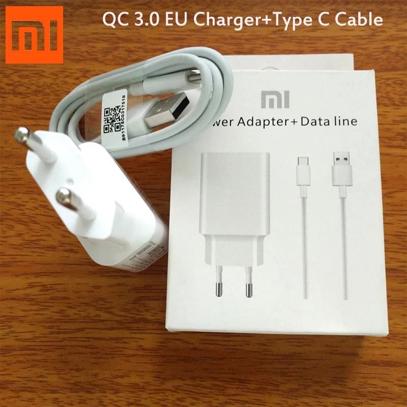 Оригинальное зарядное устройство Xiaomi 18 Вт QC3.0 с европейской вилкой адаптер