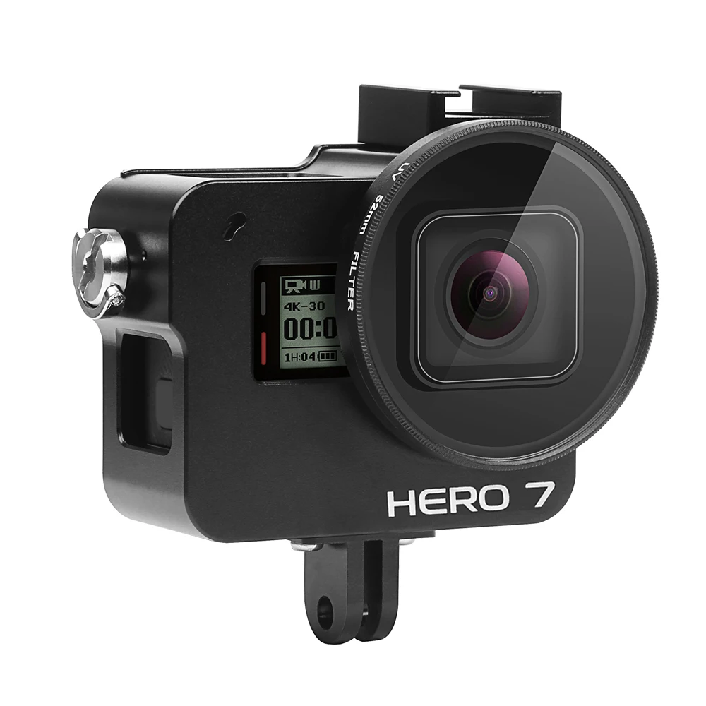 Защитный чехол для GoPro Hero 7 6 5 черный корпус из алюминиевого сплава с ЧПУ для Go Pro Hero 7 6 5 Черные Аксессуары