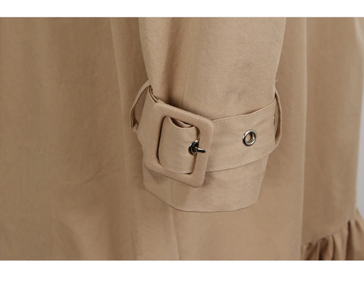 

Windbreaker Women Trench Coat Belt Waist 2020 Autumn Double Breasted Loose Coat Female Streetwear Korean Outwear Sashes TR44