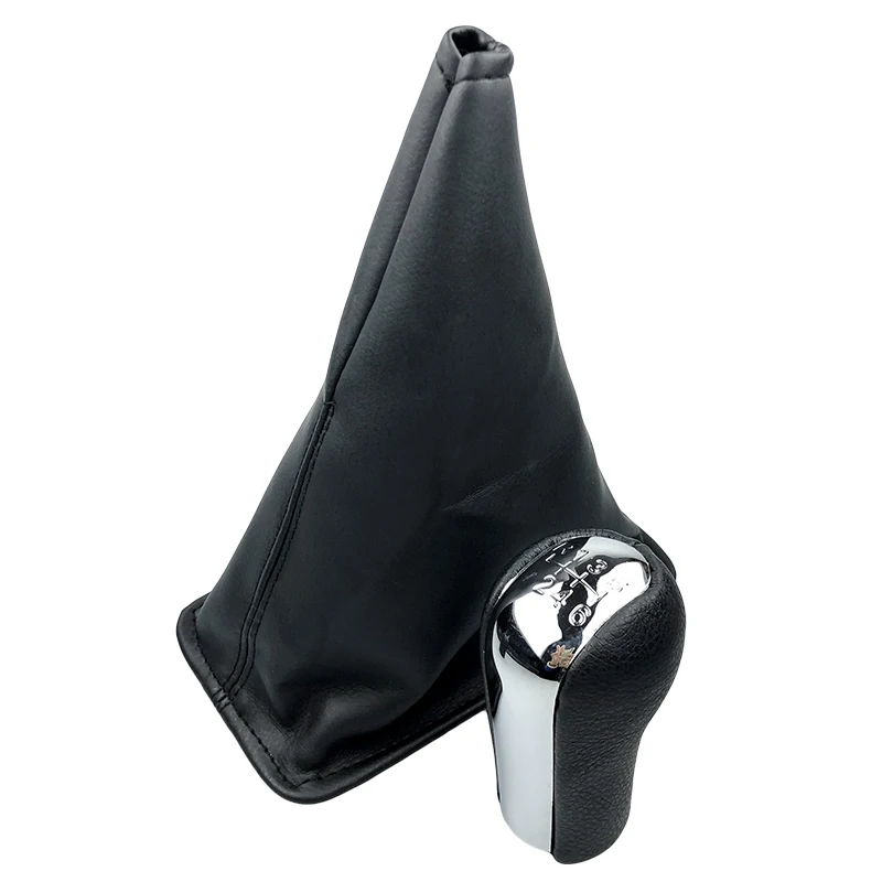 5/6 скоростной хромированный рычаг переключения передач из искусственной кожи