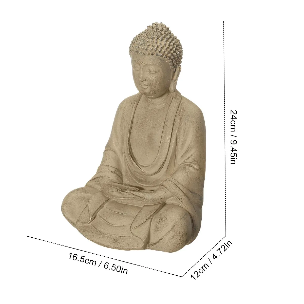Винтажная статуэтка Будды из искусственной смолы | Дом и сад