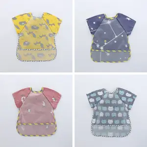Унисекс для младенцев, одежда для малышей, Пляжное Платье, аксессуары для кормления Водонепроницаемый футболка с короткими рукавами и с рисунком нагрудник Слюнявчики; Детская джинсовая одежда; Хит продаж;