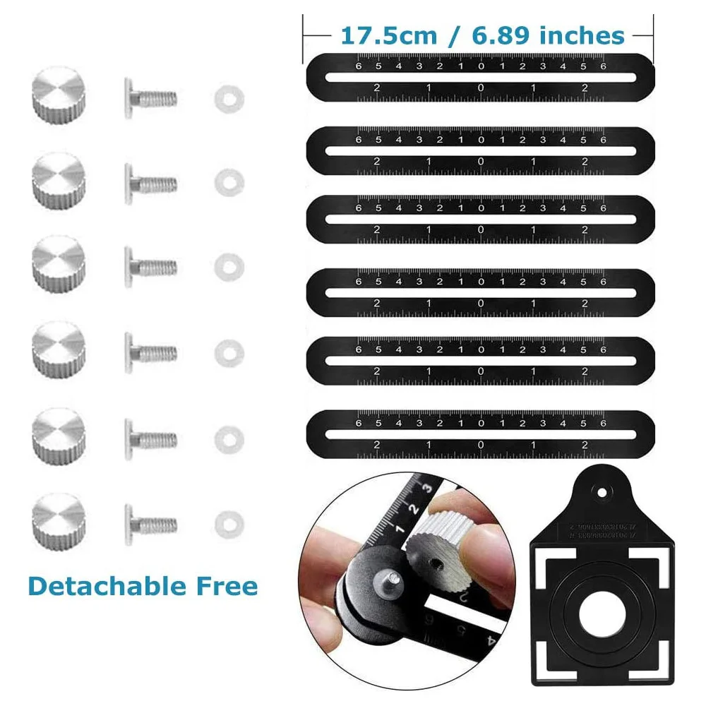Multi Angle Measuring Ruler Protractors Adjustable 6-Sides Floor Tile Hole Locator Glass Woodworking Universal Puncher | Инструменты