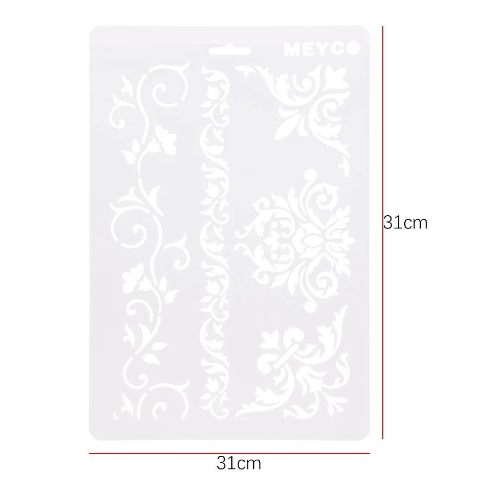 Трафарет для штампов трафареты резки лозы цветка пластиковые белые