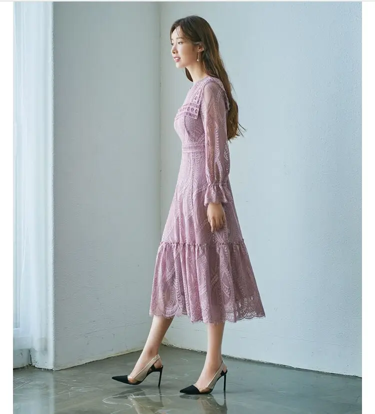 HAMALIEL модные элегантные женские кружевные платья для девочек высокое качество