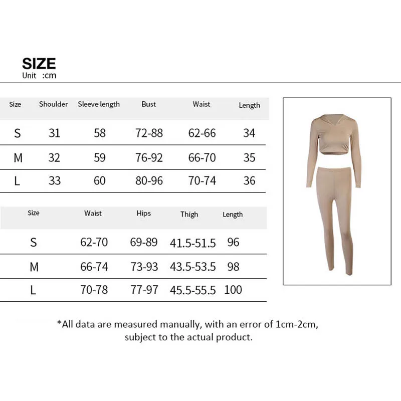 

Heeatal Autumn Hooded Crop Top Women Sexy Slim Two Piece Set Women Leggings Long Sleeve Fall Clothes for Women 2 Piece Set