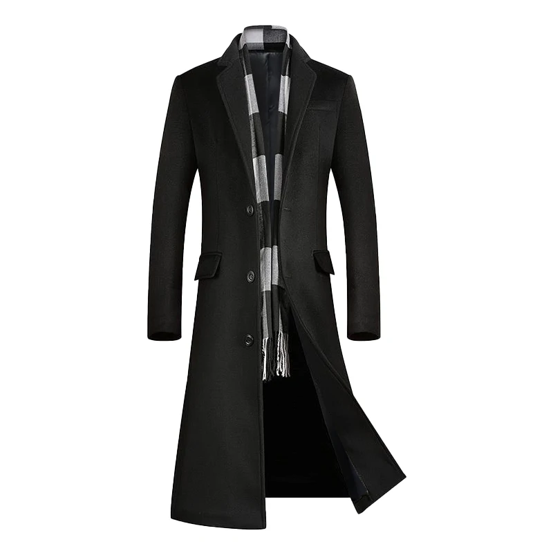 

Новые пальто для мужчин, шерстяное содержание 51%, длинная куртка ниже колена, мужское пальто, Мужская ветровка, мужские пальто, длинное пальт...