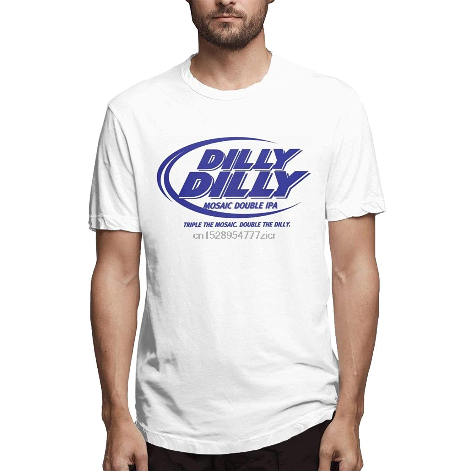 Dilly Pure Cotton Tshirt Men's Short Sleeve Unisex Fashion Novelty Custom | Мужская одежда