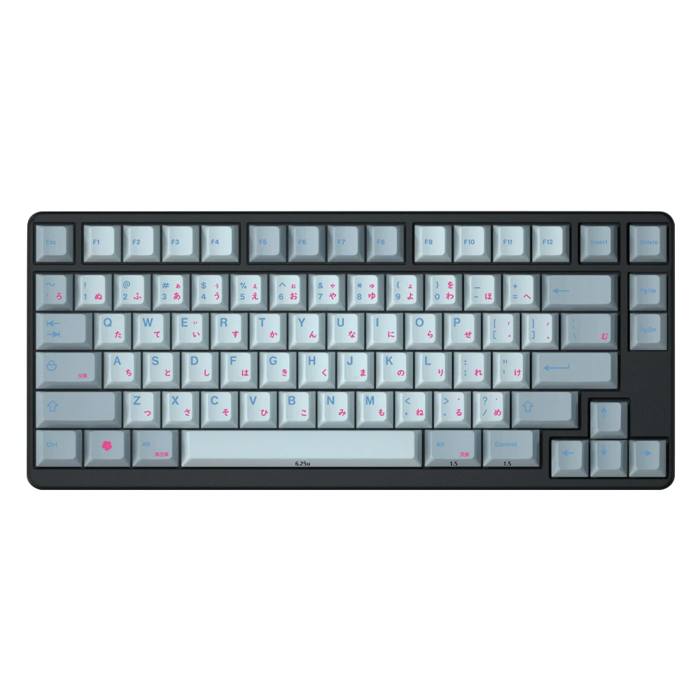 Keycaps para Teclado Processo de Sublimação Pbt o Material Mecânico Japonês Raiz Japão Térmica Azul Cyan Fonte Cereja Sub 139