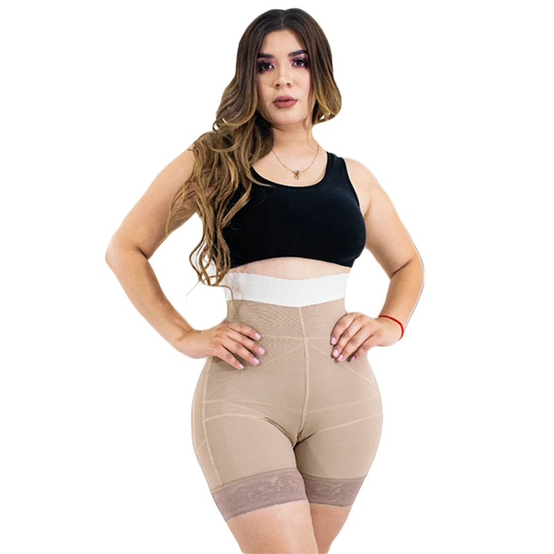 Faja Colombiana Lace Body Shaper Double Pressure Shaping Shorts Slimming Fitness Postpartum Butt-lifting Panties Skinny Leggings