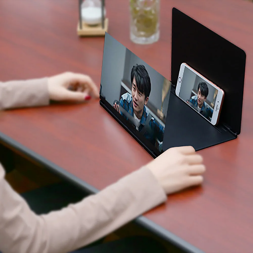 

10-Inch 3D Mobile Phone Screen Magnifier Amplifier Folding HD Video Magnifying Glass Watch 3d Movies Smart Phone Bracket Holder