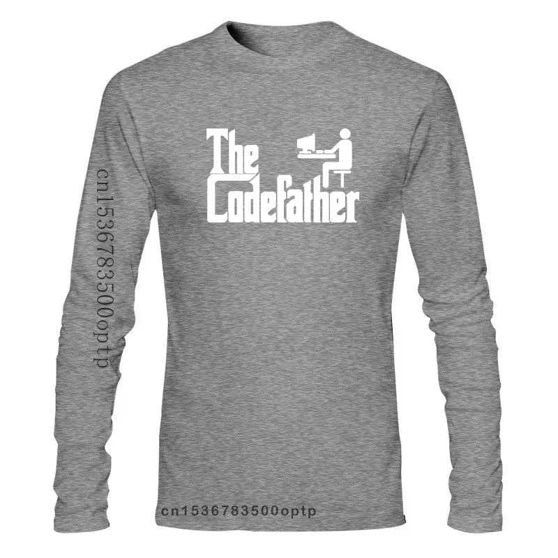 

New The Codefather T Shirt Father's Day Present Funny Birthday Gift For Dad Men Geek Programmer Programming O Neck Cotton T-