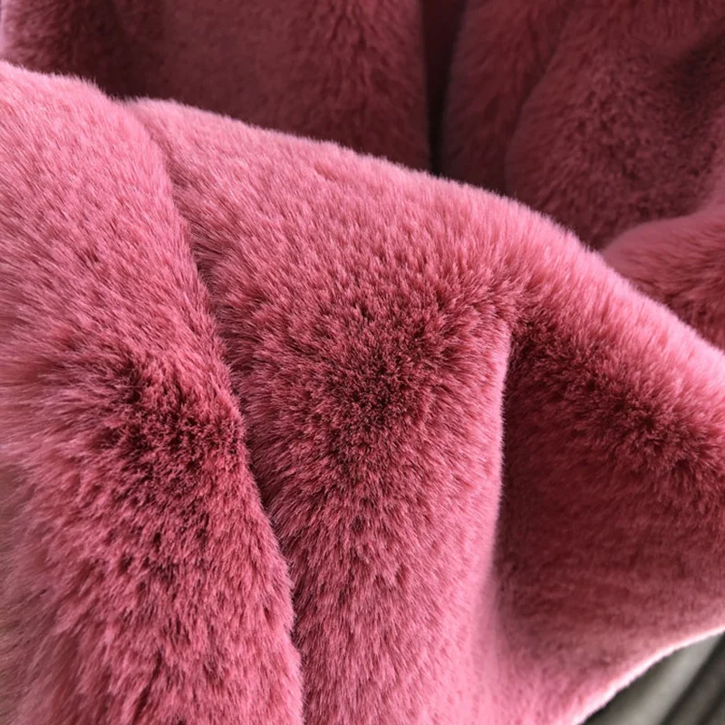 

winter new warm thick 2021 long loose imitation fur coat Korean version of the plush women's pullover jacket