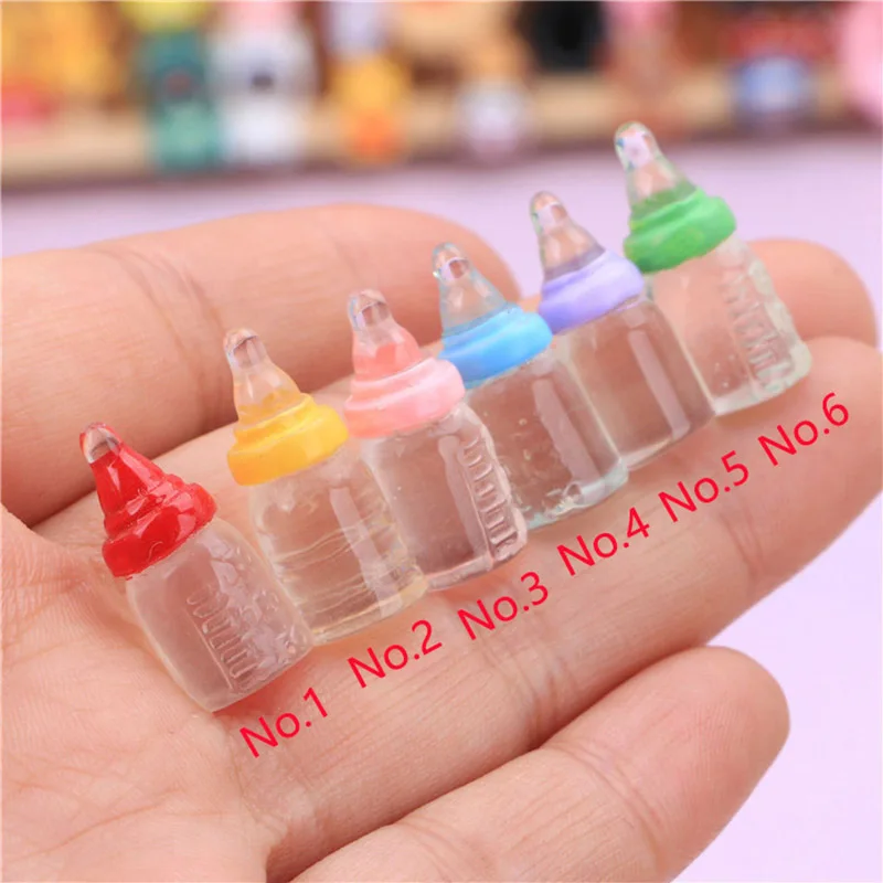 10 шт мини прозрачные бутылочки полимерные Стразы плоские с оборота кабошон