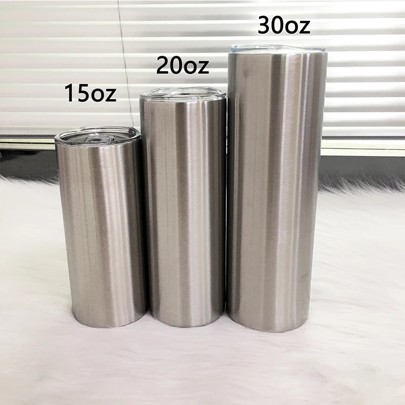 Vasos ajustados de acero inoxidable, 15oz, 20oz, 30oz, pajitas rectas para agua, vino, taza de caf&eacute; para el D&iacute;a del Padre, venta al por mayor-1