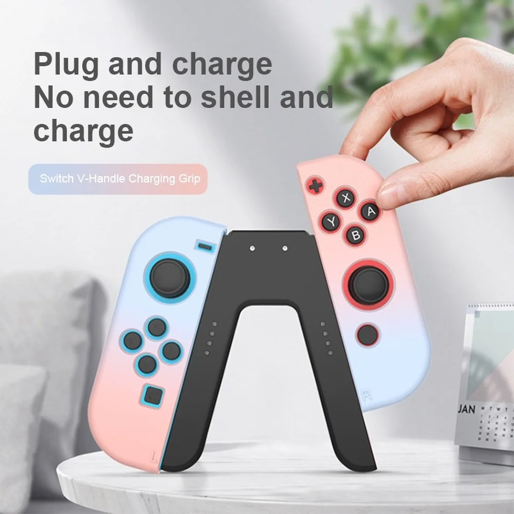 

Gamepad Charging Station Charging Grip Handle Bracket Gaming Grip Handle Controller For Nintend Switch JoyCon NS Holder