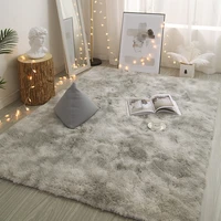 nordic tie dyed warm non slip carpet plush living room bedroom net red bedside carpet floor mat household