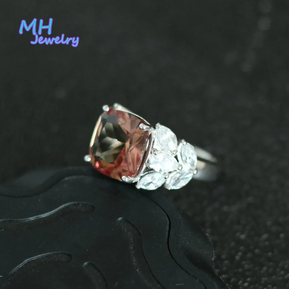 

MH Zultanite Gemstone solid neutral rings for Women gift red 925 Sterling Silver Color Change Diaspore Stone Fine Jewelry