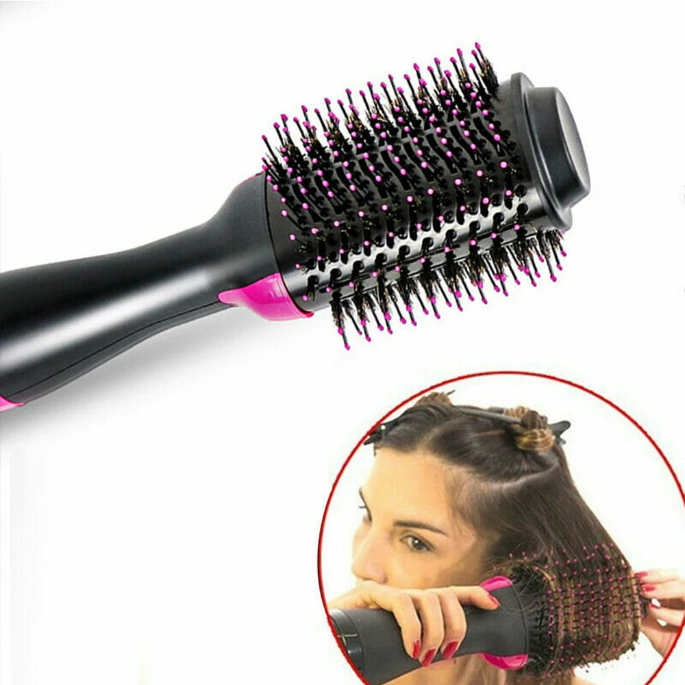 

3 in 1 Hair Dryer Brush One Step Hot Air Brush Volumizer Blow Straightener Curler Professional Curling Hair Styler Comb Gift