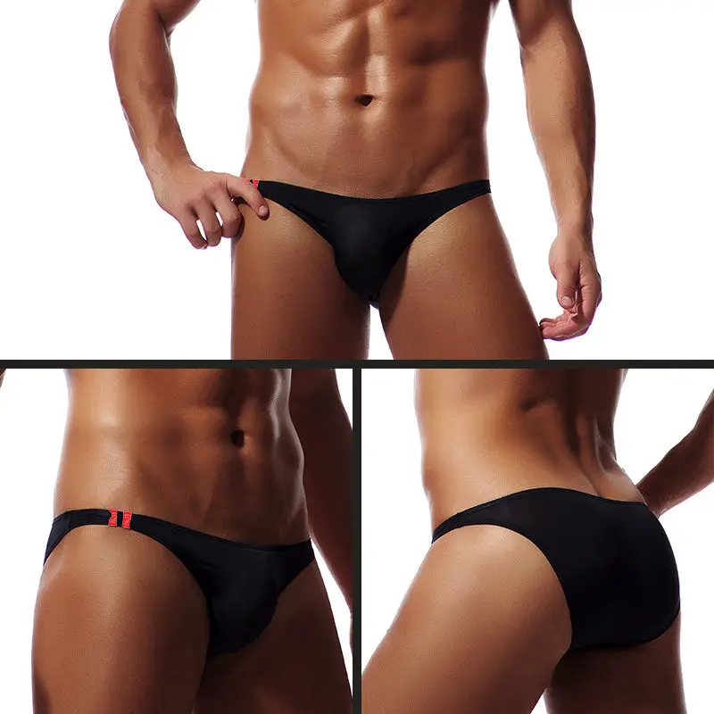 Ультратонкие короткие сексуальные мужские трусы U Bulge шелковое нижнее белье из