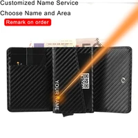 dienqi rfid creidt card holder bifold men wallets carbon fiber business bank id cardholder case magci minimalist wallet leather